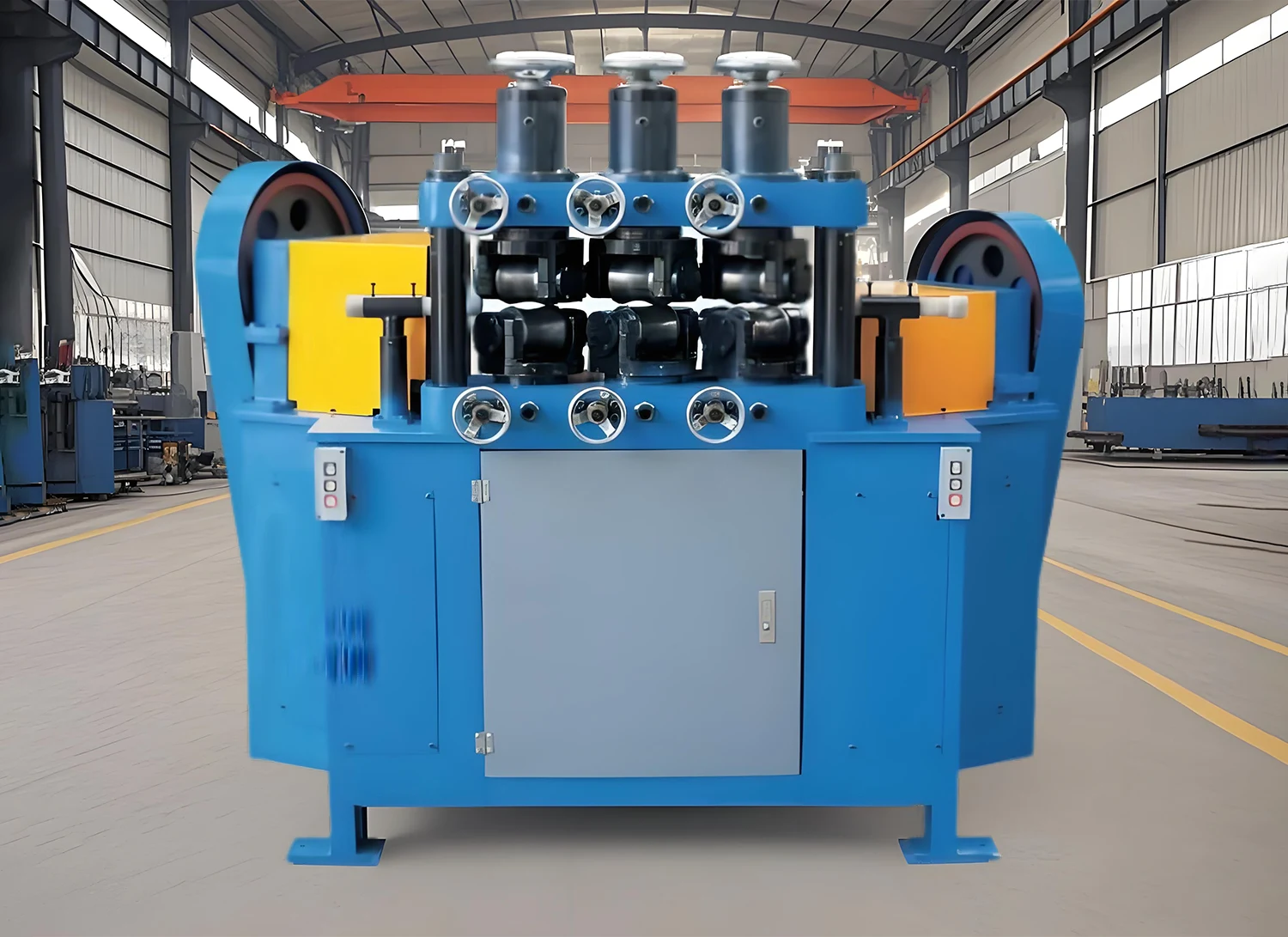 Pipe straightening machine